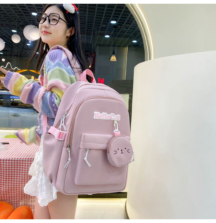 Школьный рюкзак для девочки Hello Cat 5в1 5-11 класс Розовый (27668058) - фото 3 Школьный рюкзак для девочки Hello Cat 5в1 5-11 класс Розовый (27668058) - фото 3