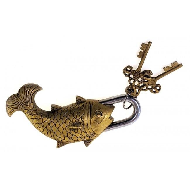 Тибетський замок Риба 18х9х3 см Бронзовий (33934) Тибетський замок Риба 18х9х3 см Бронзовий (33934)