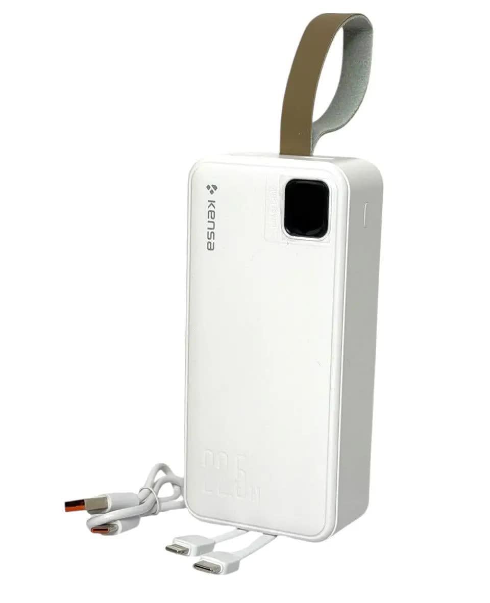 Повербанк KENSA KP-90 з вбудованими кабелями QC&SCP + PD і дисплеєм 22,5 W 30000 mAh (32404746)