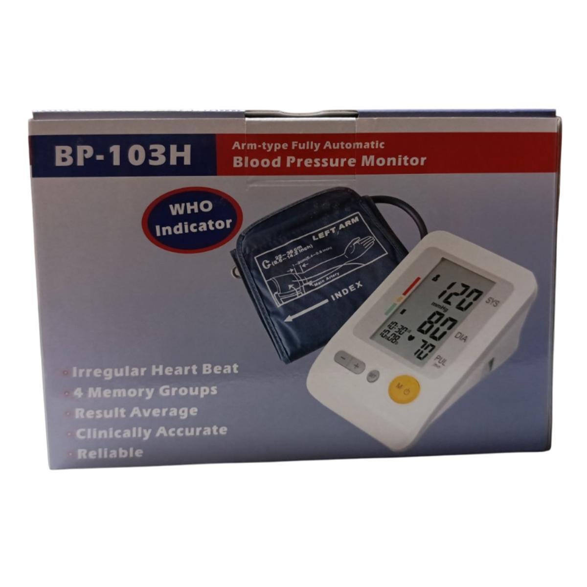 Тонометр автоматический BP-103H с индикатором аритмии плечевой White (200310) - фото 12 Тонометр автоматический BP-103H с индикатором аритмии плечевой White (200310) - фото 12