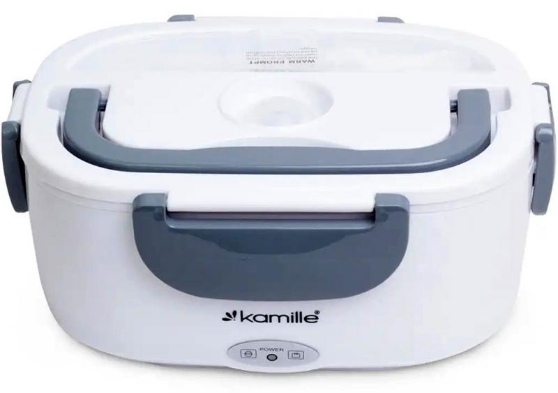 Ланч-бокс Kamille Snack 220V 450 мл/650 мл з підігрівом Сірий Ланч-бокс Kamille Snack 220V 450 мл/650 мл з підігрівом Сірий