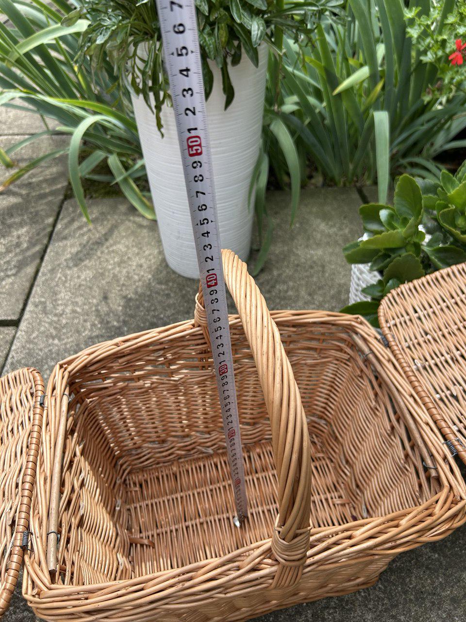 Корзина плетеная Сімейний Затишок из лозы с ручкой и крышкой - фото 2