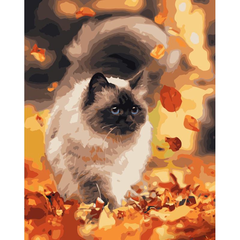 Картина по номерам Strateg Премиум Осенняя прогулка 40х50 см (GS1203)