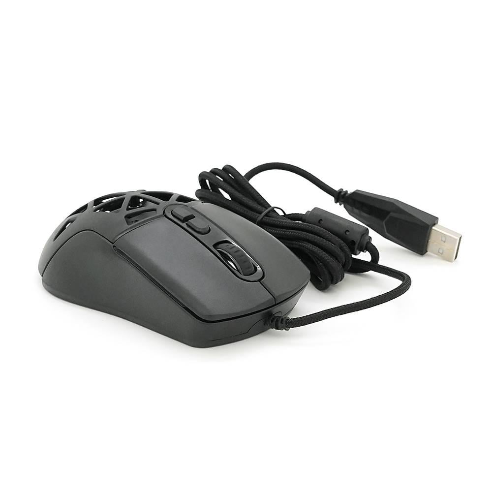 Миша провідна Jedel GM1390 7 кнопок 1000/2400/3200/4800/6400/7200DPI RGB підсвічування 1,5 м Black (36699)