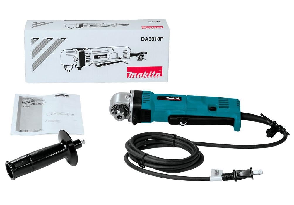 Угловая дрель Makita DA3010F (450Вт, 10мм) с ключевым патроном (4414)