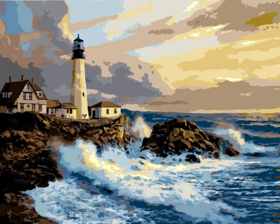 Картина по номерам Brushme Белый маяк 40х50 см (GX7682)