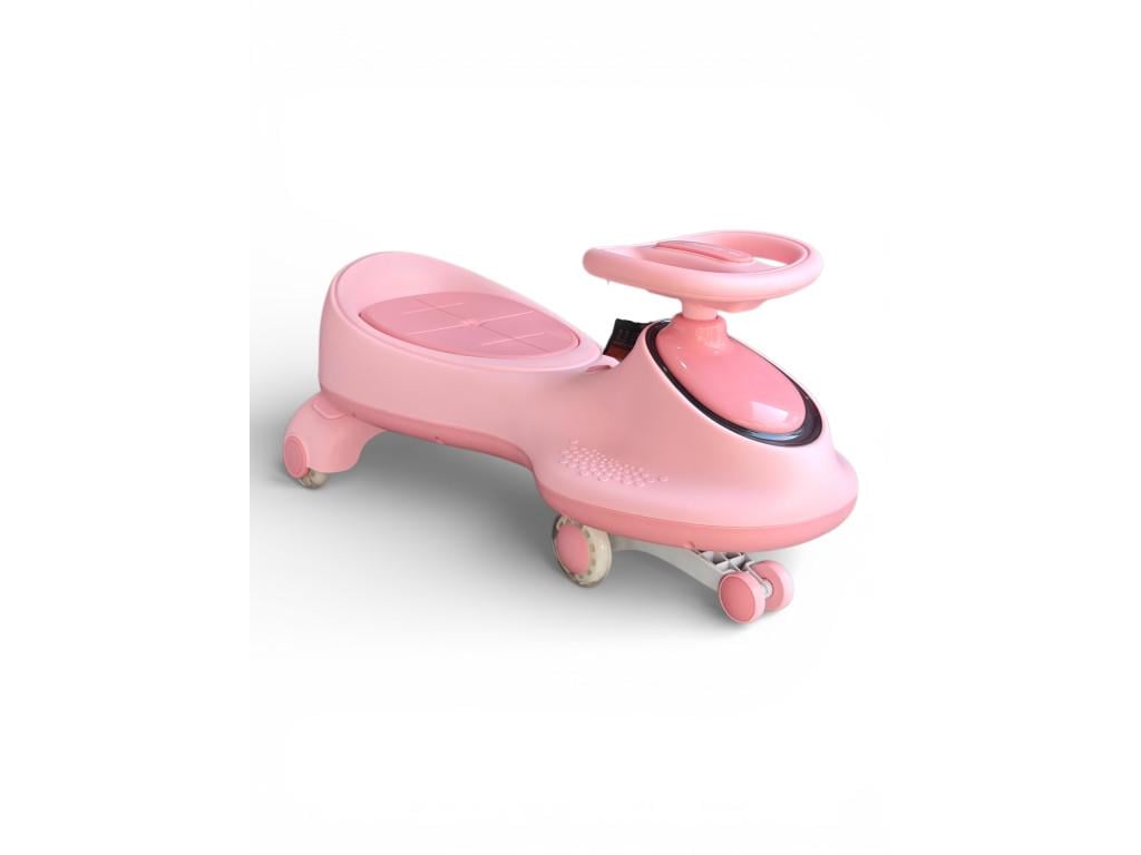 Бибикар детский Alien Car 8089 с LED-подсветкой колес и музыкой безопасная конструкция пластик от 1 года Розовый (8089-2r-s)