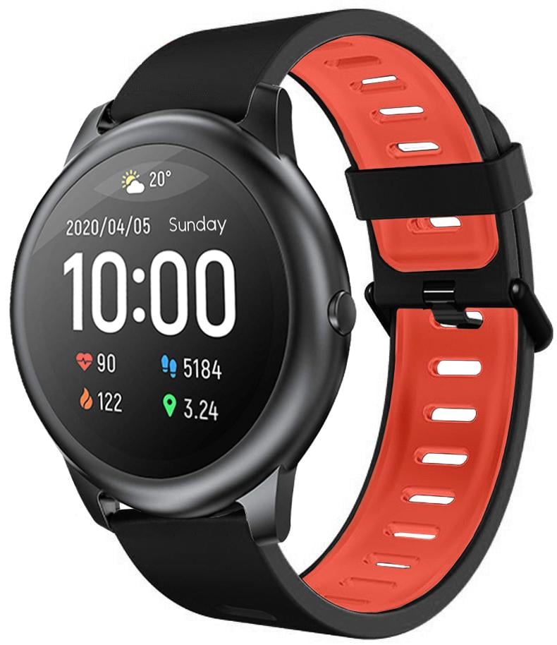 Ремінець Traf для Haylou Smart Watch Solar LS05 Black/Red (23310)