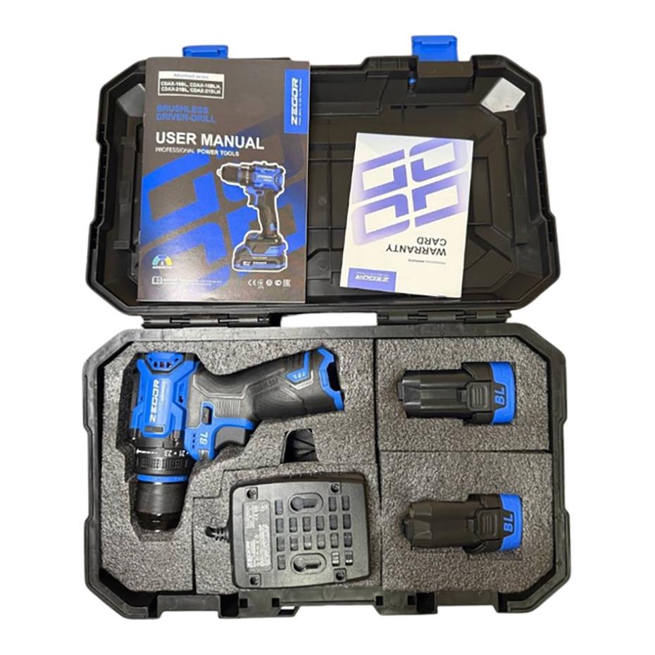 Шуруповерт аккумуляторный бесщеточный Zegor CDAX-16BL/16В/45 Нм/две скорости/2 батареи 16 В 2 Ач/реверс/подсветка/кейс - фото 9 Шуруповерт аккумуляторный бесщеточный Zegor CDAX-16BL/16В/45 Нм/две скорости/2 батареи 16 В 2 Ач/реверс/подсветка/кейс - фото 9
