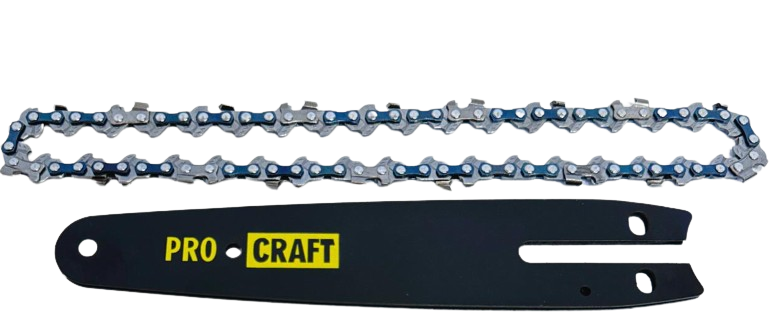 Комплект цепь шина для аккумуляторной мини пилы Procraft PKA-44 37 звеньев, mini 1/4 шаг, 1.1 мм