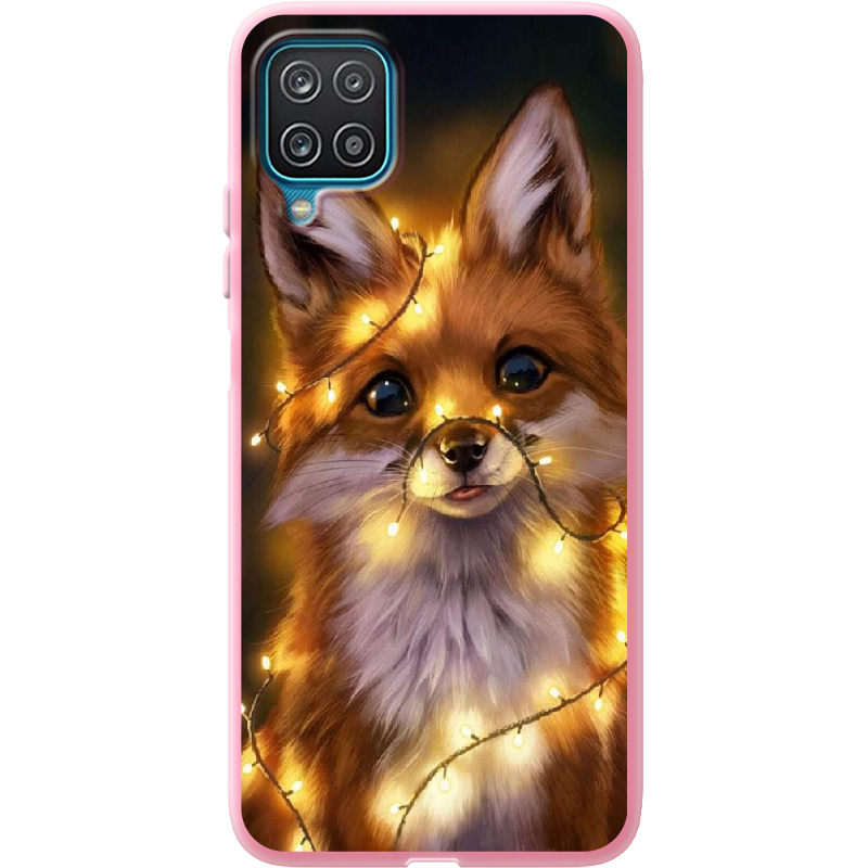 Чохол Boxface Samsung A125 Galaxy A12 Різдвяна Лисичка Рожевий силікон (41506-up2399-41674)