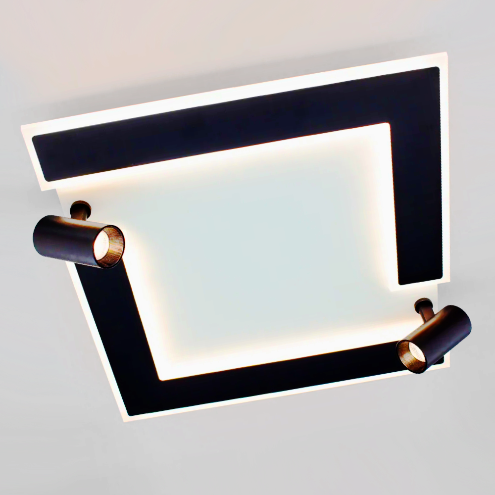 Люстра светодиодная ESLLSE CONSUL 80W S/2LR/480x480x125/220V/IP20 Black/White (27712914)