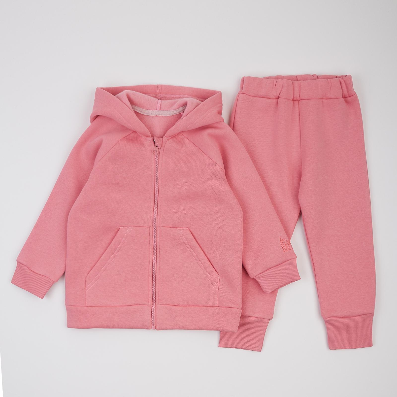 Костюм детский ЛяЛя К2ТФ101/6-40 кофта и штаны 128 см Розовый (22669108)
