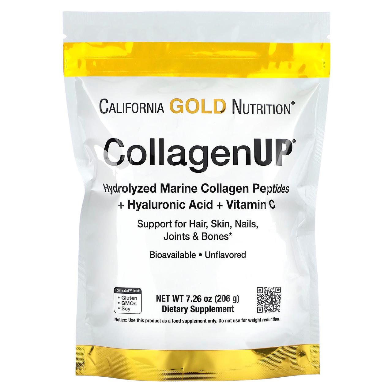 Морской коллаген с витамином C и гиалуроновой кислотой California Gold Nutrition CollagenUP 206 г (1178035131) - фото 1 Морской коллаген с витамином C и гиалуроновой кислотой California Gold Nutrition CollagenUP 206 г (1178035131) - фото 1