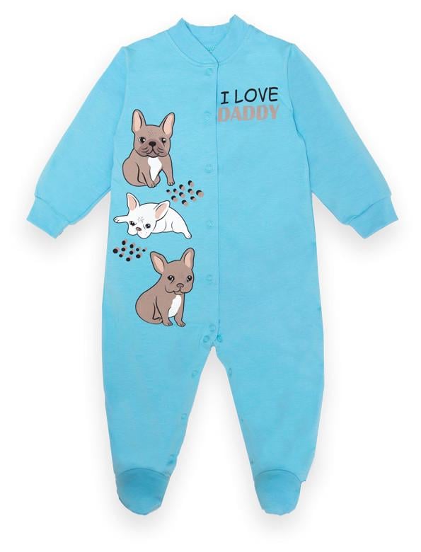 Комбинезон детский хлопковый для мальчика Gabbi КВ-22-2-30 80 см Бирюзовый (13313) Комбинезон детский хлопковый для мальчика Gabbi КВ-22-2-30 80 см Бирюзовый (13313)