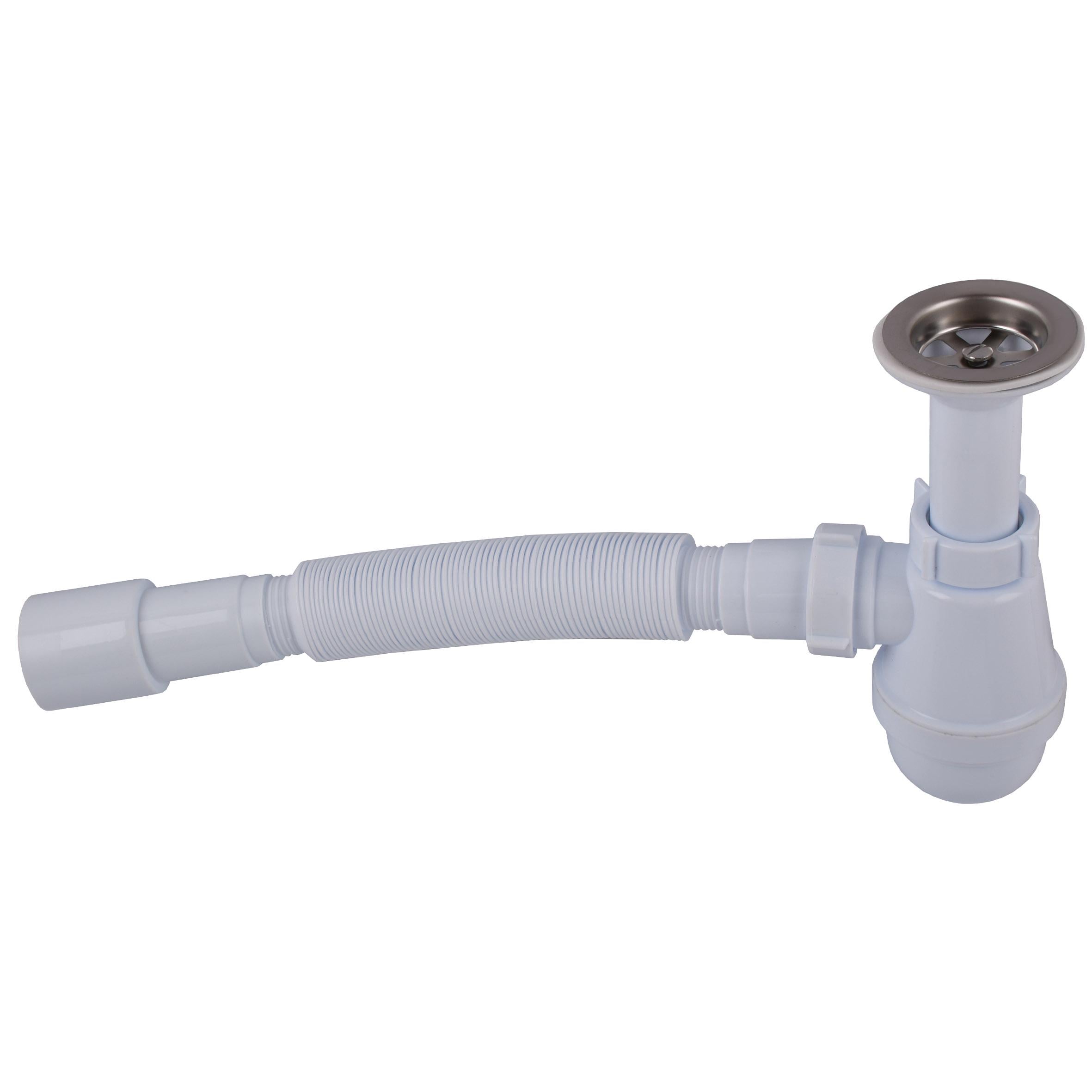 Сифон для раковины Optimum OPTI-12043 000029631 1 1/4" впуск Белый (272978)