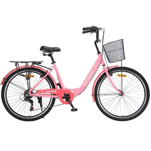 Велосипед Spark CITY CELINE колеса 26" алюмінієва рама 17" Рожевий (000239979)