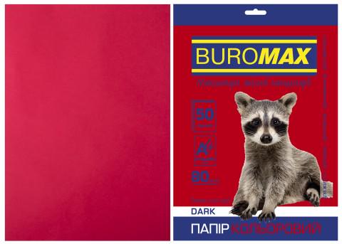 Папір офісний кольоровий Buromax DARK А4 80 г/м² бордовий 50 аркушів (BM.2721450-13) - фото 1