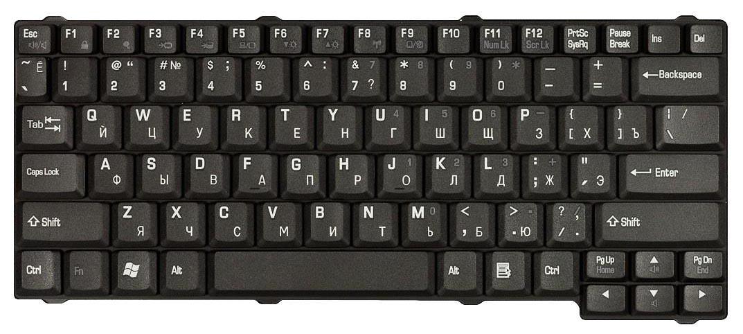 Клавиатура для ноутбука Toshiba Satellite L100 Black