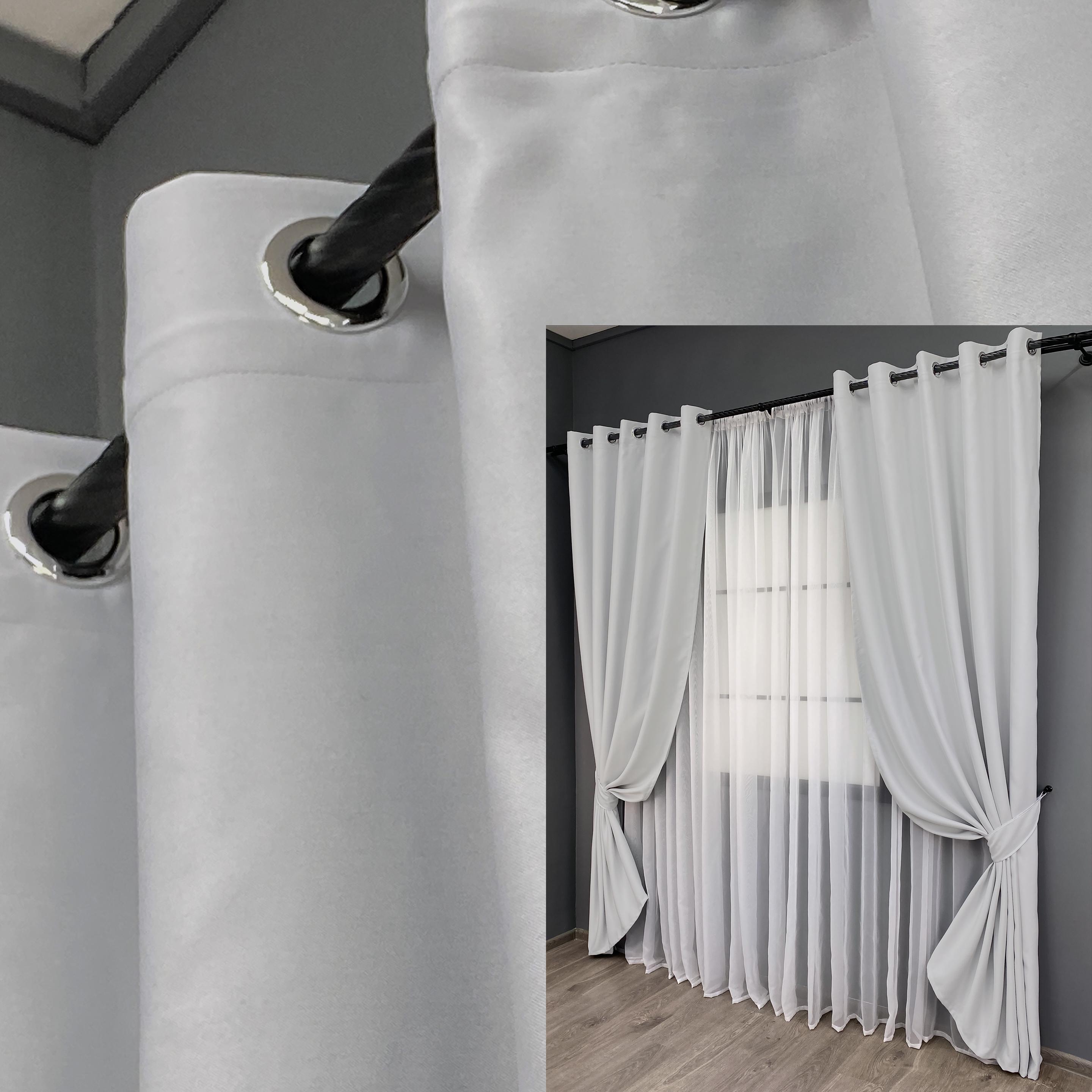 Комплект штор на люверсах VR-Textil Fusion Dimout №826ш 150х250 см 2 шт. Светло-серый (37-0113) - фото 4 Комплект штор на люверсах VR-Textil Fusion Dimout №826ш 150х250 см 2 шт. Светло-серый (37-0113) - фото 4