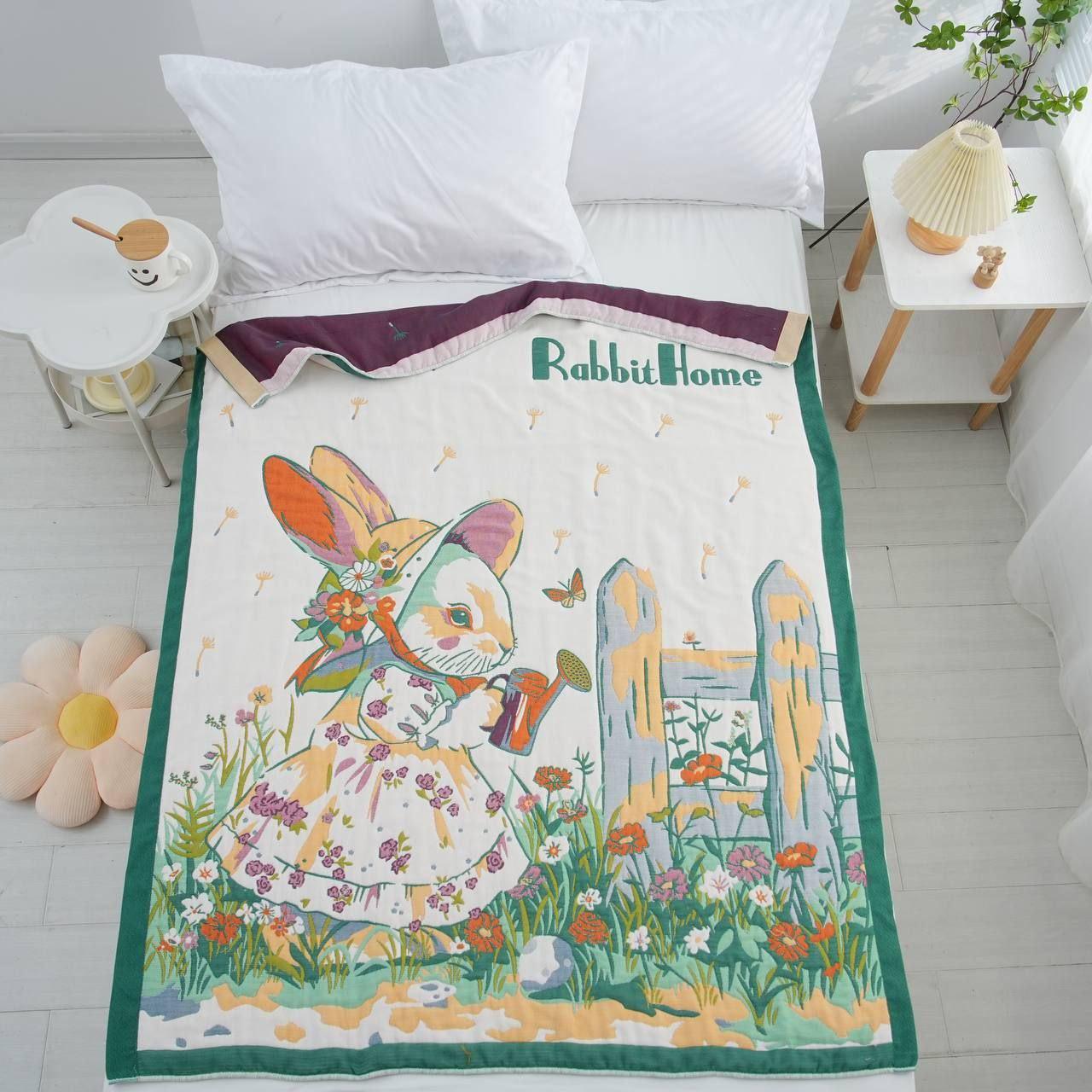 Покрывало муслиновое двустороннее Malloory Home Rabbit 120x150 см (884)