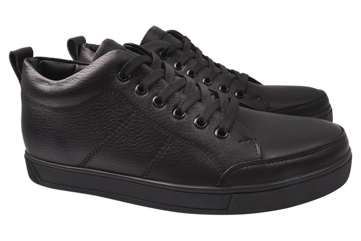 Ботинки мужские Zumer из кожи на низком ходу на шнуровке р. 44 Черный (67-21/22ZHC)