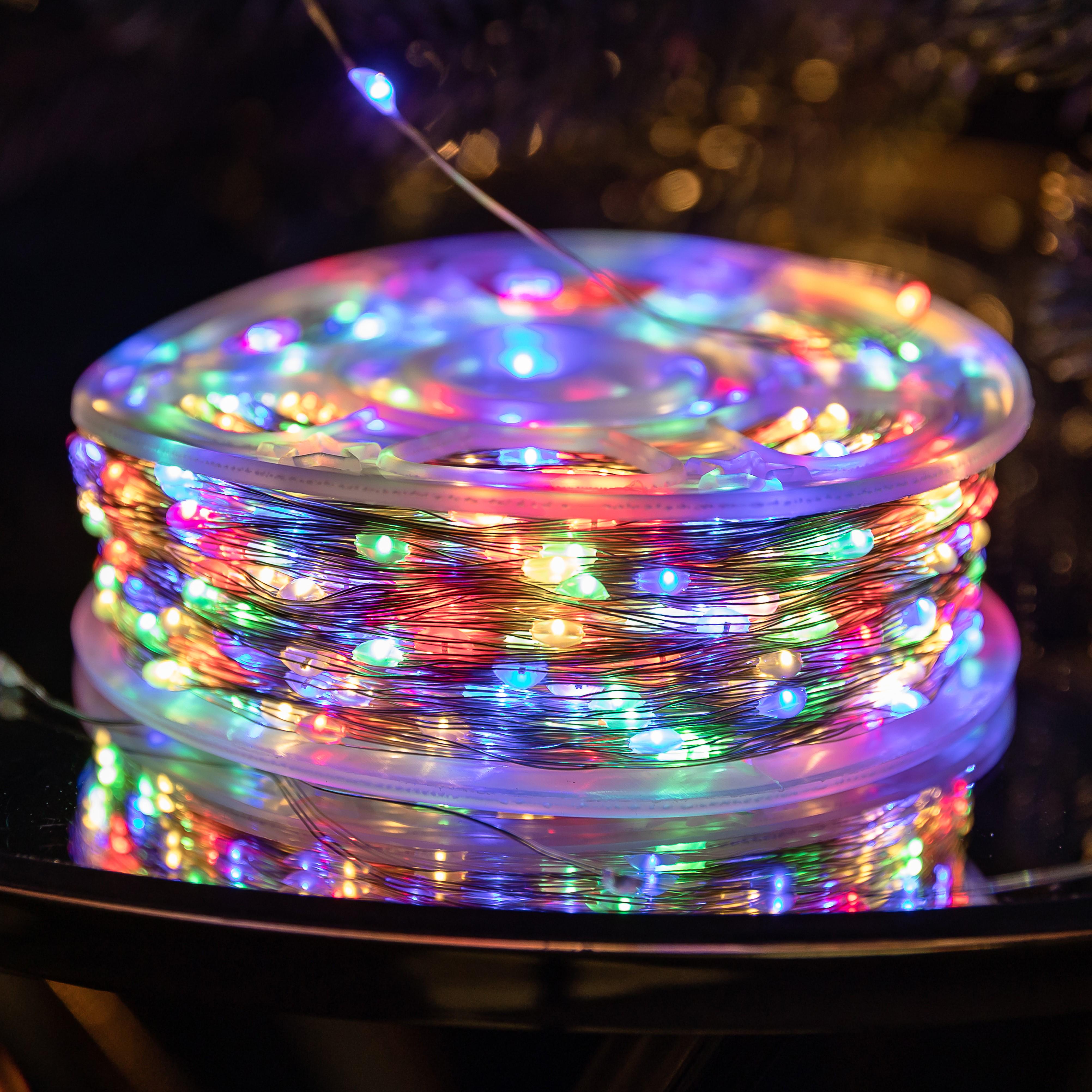Гирлянда нить для декора GarlandoPro Роса с пультом от сети 1000 LED 100 м Разноцветный (147-107-1000L100MWML) Гирлянда нить для декора GarlandoPro Роса с пультом от сети 1000 LED 100 м Разноцветный (147-107-1000L100MWML)