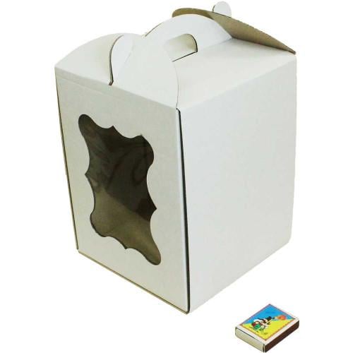 Коробка для тортов с окошком 170х170х220 мм Белый (711) - фото 3 Коробка для тортов с окошком 170х170х220 мм Белый (711) - фото 3