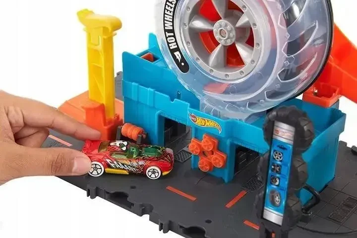 Трек Hot Wheels City Super Twist Tire Shop HDP02 Mattel (2010699676) - фото 3