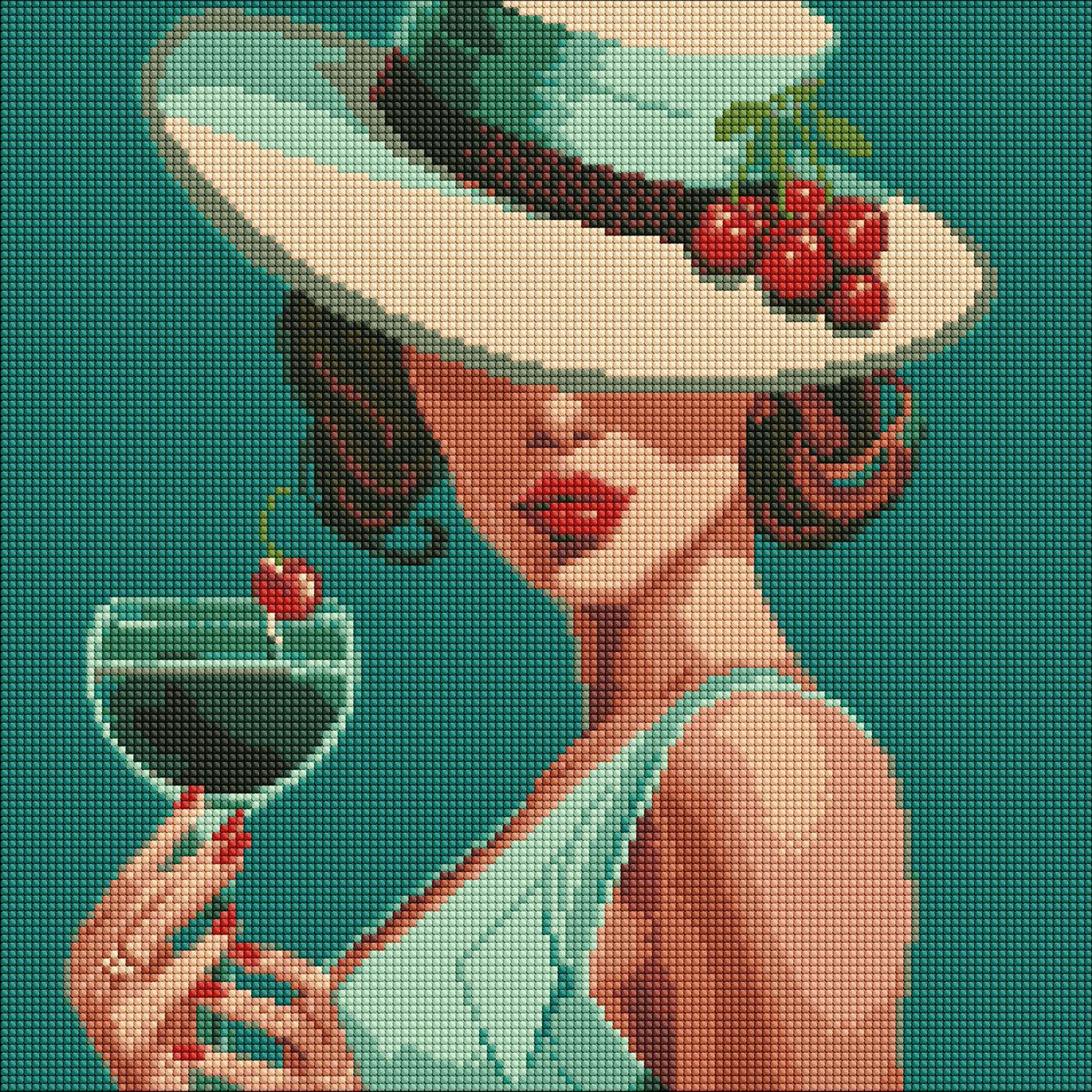 Картина по номерам Ideyka Блю Кюрасао бриллиантовая вышивка мозаика 40х40 см (VM-127-A-126)