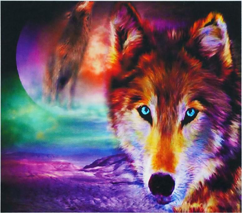 Алмазная мозаика Волк 30х40 см на холсте с подрамником (GB70109)