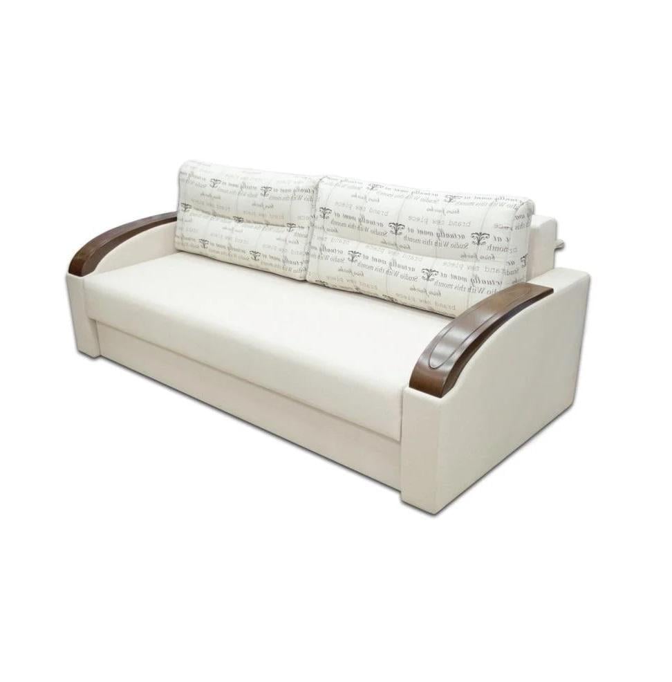 Диван раскладной Lectus Боннель Модерн ортопедический с пружинным блоком металл/дерево/ДСП/текстиль Кремовый