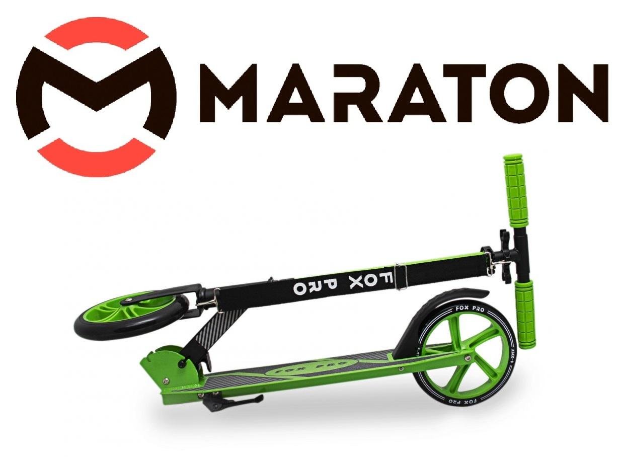 Самокат детский Maraton Fox Pro с LED-фонариком Зеленый - фото 4