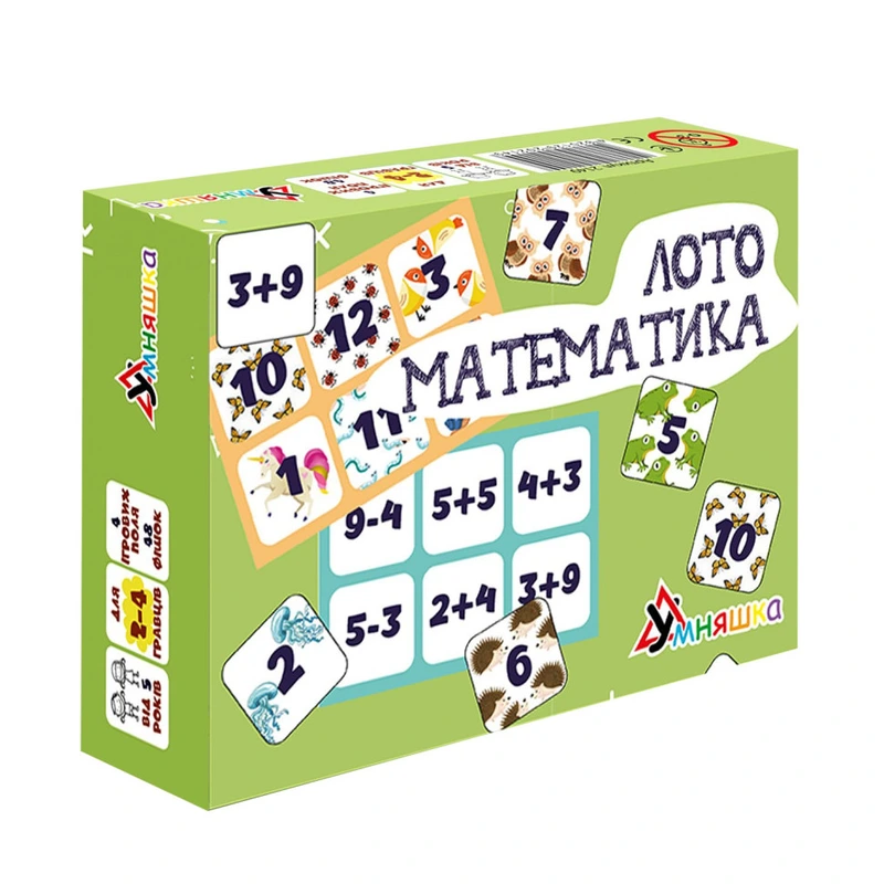 Настільна гра "Лото математика" 2149-UM 48 фішок (8602)