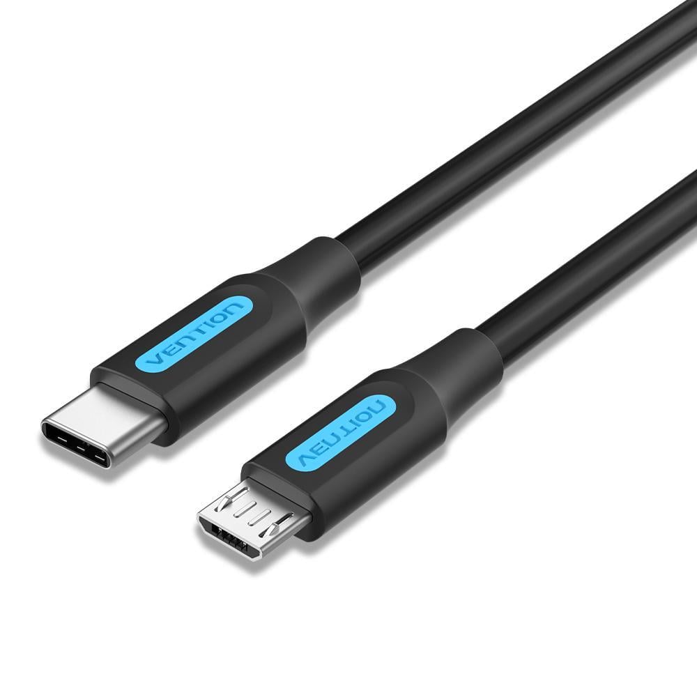 Кабель USB-C/Micro USB Vention 1,5 м Чорний (COVBG)
