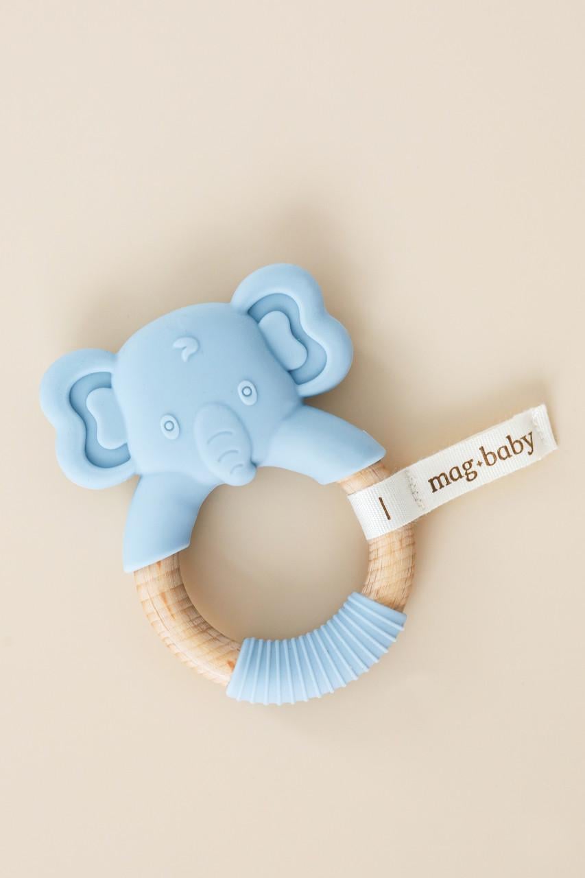 Прорізувач з дерев'яним кільцем Mag Baby Elephant Блакитний (2954787707) Прорізувач з дерев'яним кільцем Mag Baby Elephant Блакитний (2954787707)