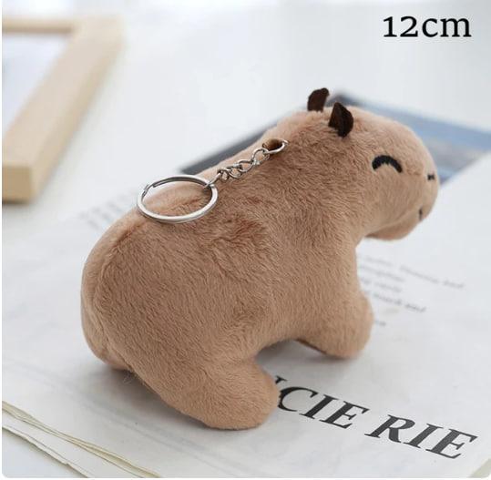 Брелок мягкая игрушка Капибара свинка 12 см Коричневый