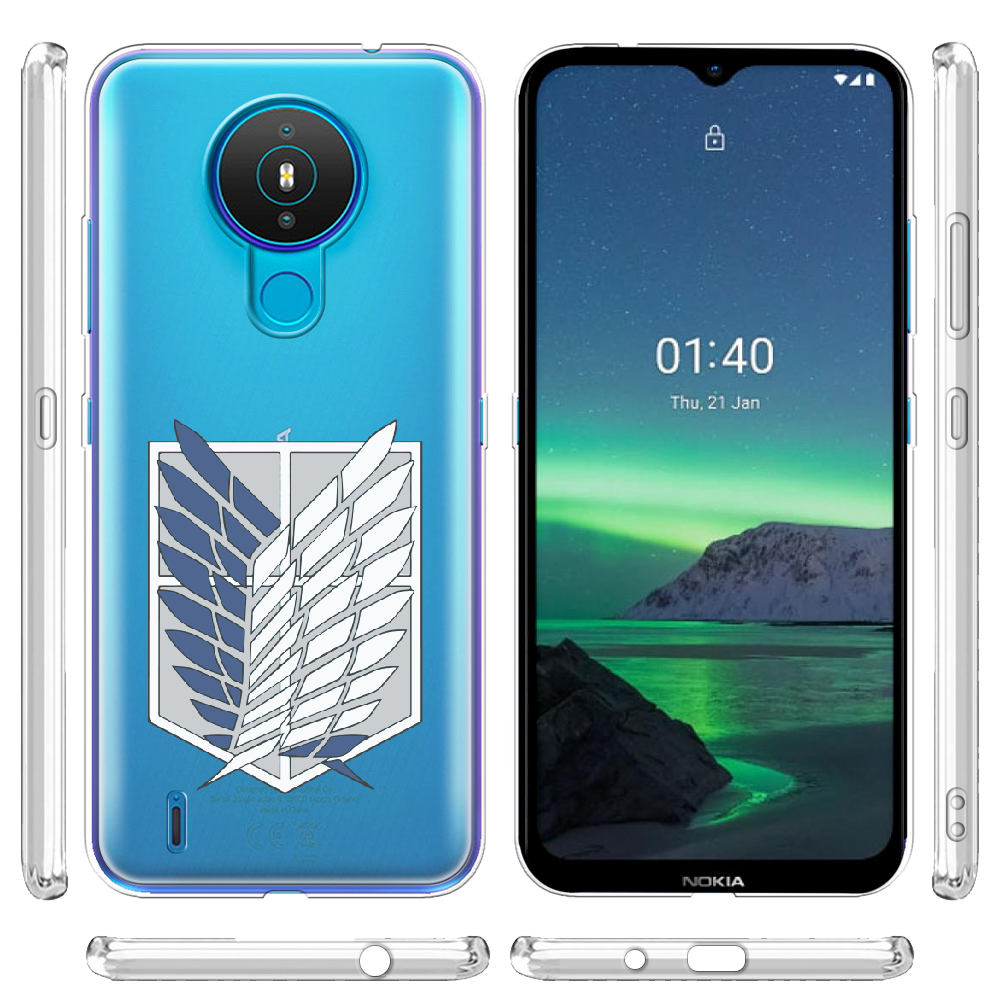 Чохол Boxface Nokia 1.4 Атака Титанів Крила Свободи Прозорий силікон (42377-bk88-42377) - фото 3