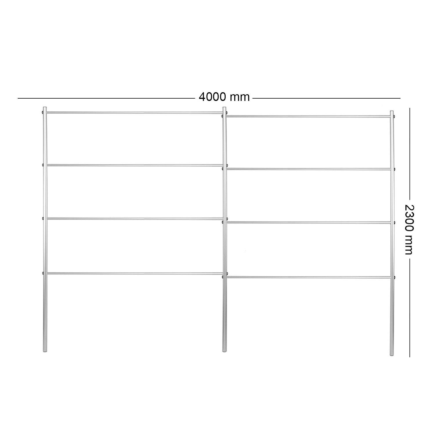 Опора для рослин шпалера садова 2300х4000 мм d 24 мм/d 12 мм (ШС-D24/D12-2300*4000) - фото 2 Опора для рослин шпалера садова 2300х4000 мм d 24 мм/d 12 мм (ШС-D24/D12-2300*4000) - фото 2