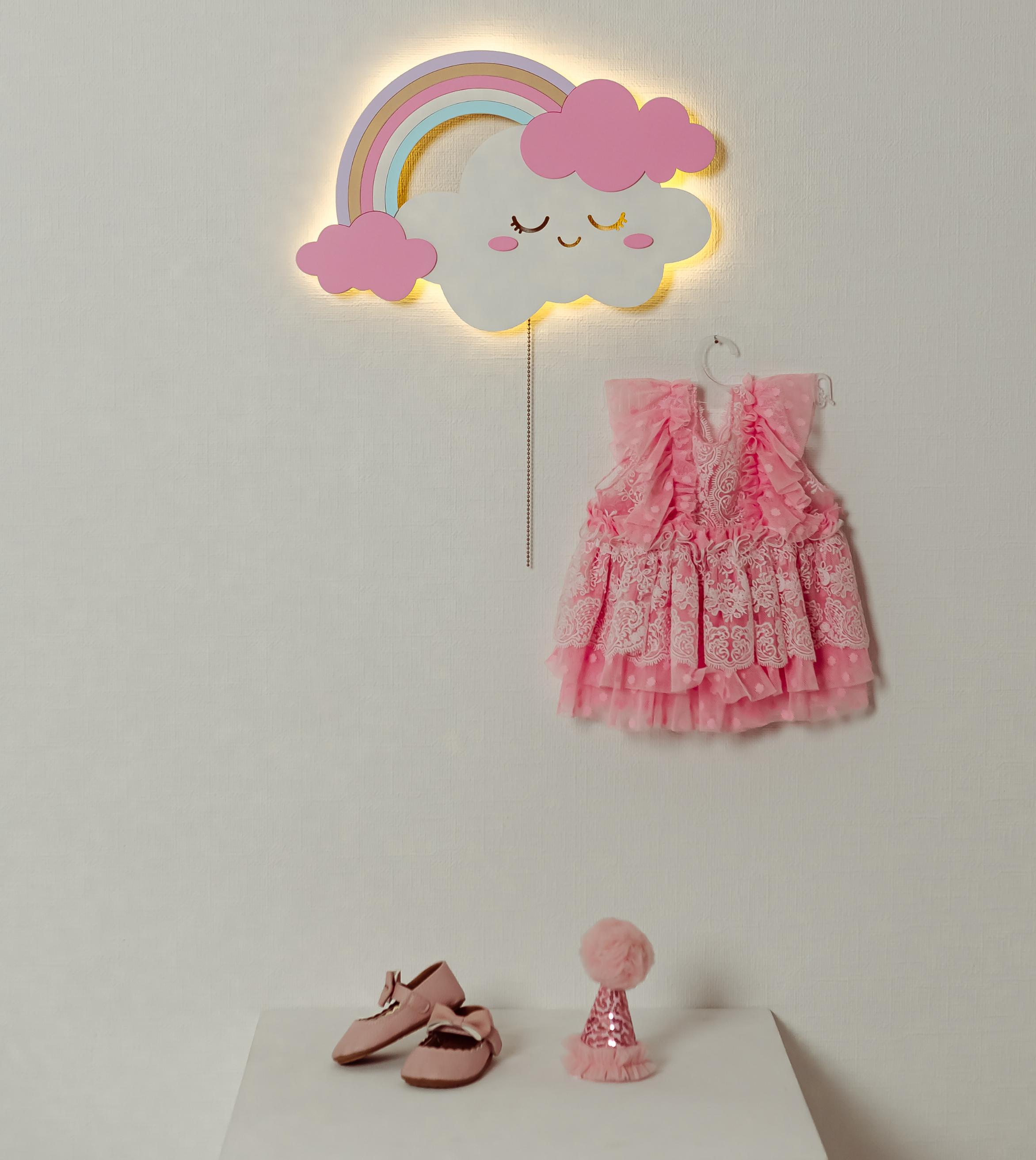 Светильник детский настенный LED Радуга на батарейках Разноцветный (095) - фото 3