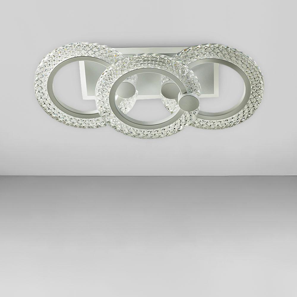 Люстра стельова світлодіодна Light House SC-19273/2/1C WH PK/BU/PL 42W/14W 440х200х130 мм Білий