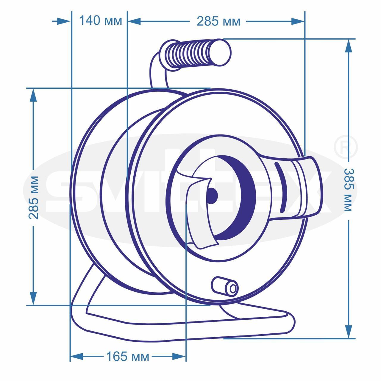 Подовжувач на котушці SVITTEX 50 м 2х2,5 мм з виносною розеткою (14514) - фото 2