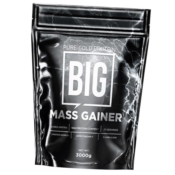 Гейнер Pure Gold Protein Big Mass Gainer Шоколад с лесным орехом с креатином и ферментами 3000 г (30618001)