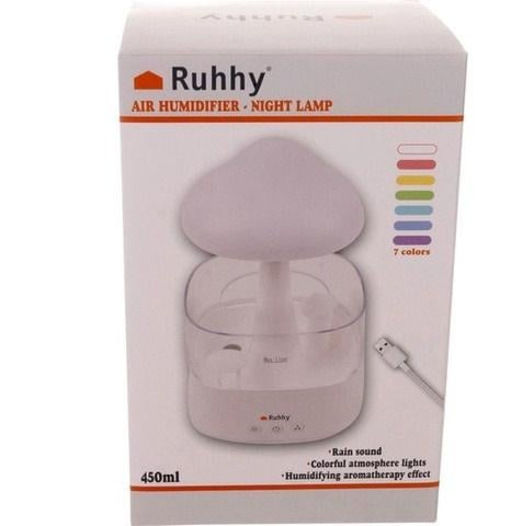 Увлажнитель воздуха ароматический с LED-ночником и эффектом дождя Белый - фото 15