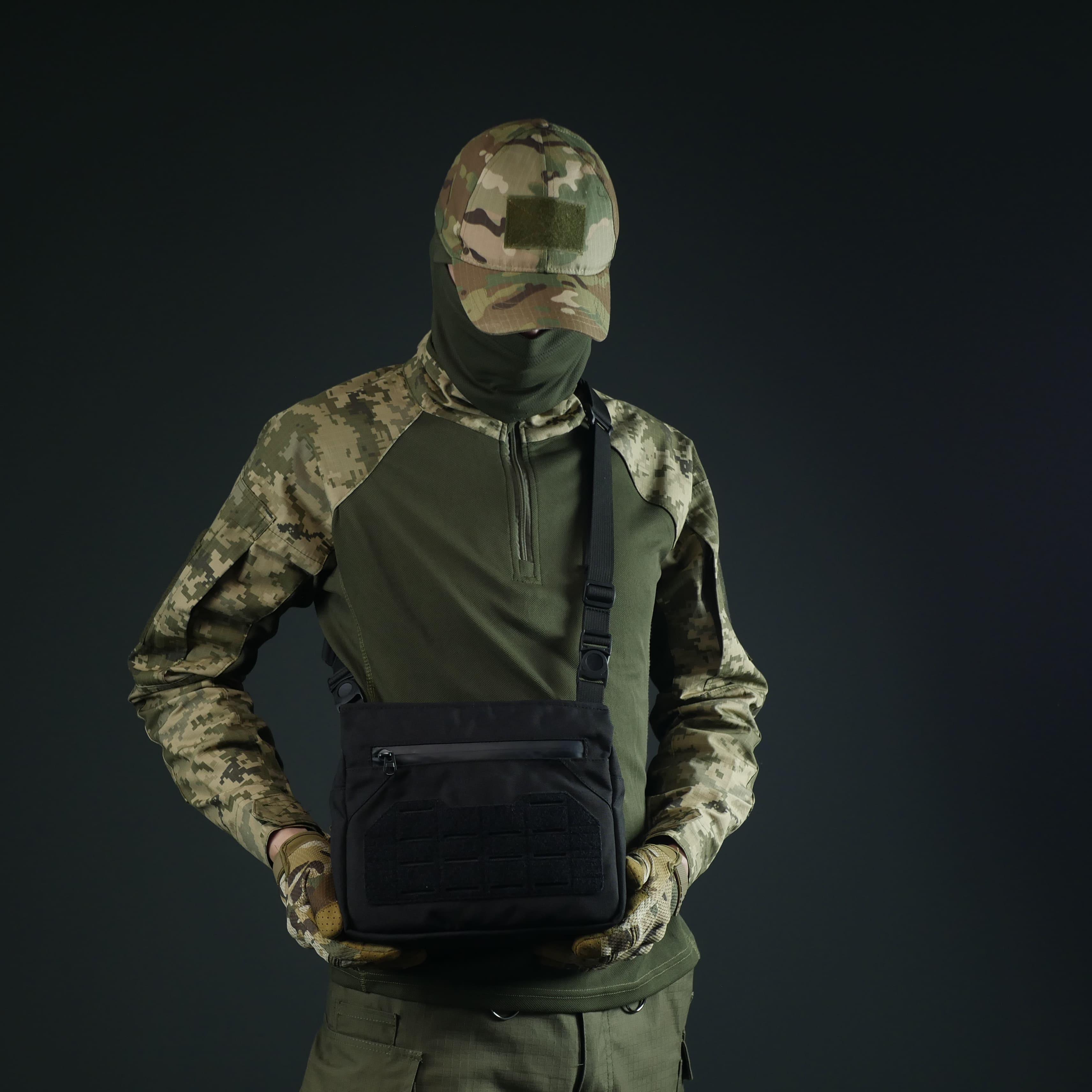 Сумка через плече Tactic city bag з IRR-просоченням Чорний (27516731) - фото 10 Сумка через плече Tactic city bag з IRR-просоченням Чорний (27516731) - фото 10