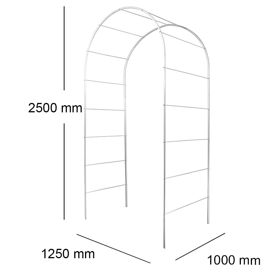 Опора для рослин арка садова 2500х1250х1000 мм d 20 мм/d 8 мм (АС-D20/D8-2500*1250*1000) - фото 2