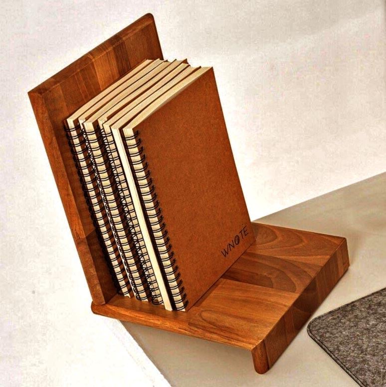 Полка книжная настольная из дерева Аларден Охра (КПА-010204)