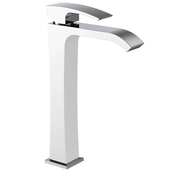 Смеситель для умывальника KOER KB-13007 KR5153 высокий однорычажный Белый (237538)