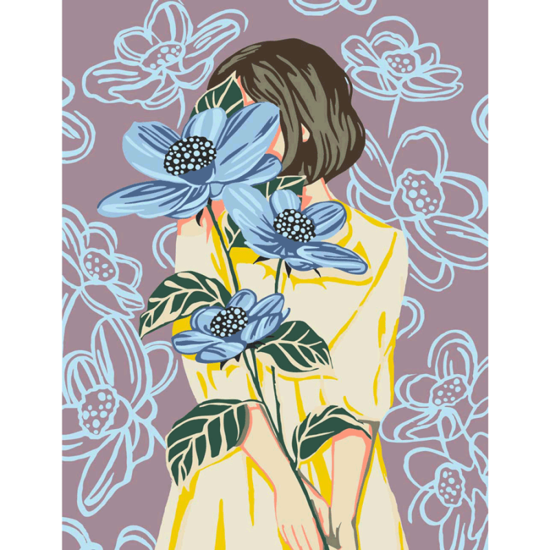 Картина по номерам Rosa Девушка тайна 35х45 см (Az-206200)