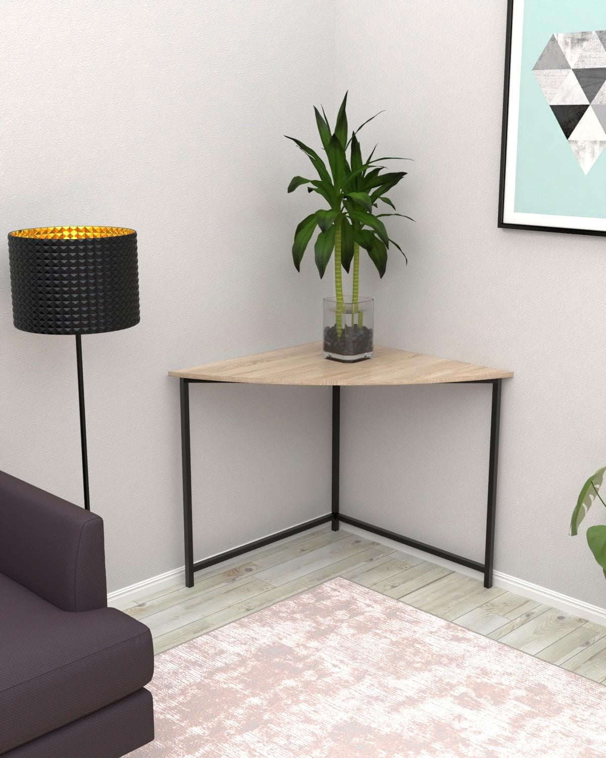 Столик угловой EcoLoft DSP-1500-6 в стиле лофт Дуб Сонома (35964821)